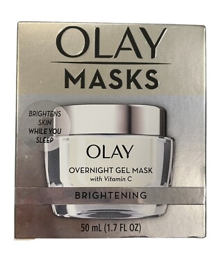(1) Olay Masks Overnight Gel Mask with Vitamin C BRIGHTENING Hydrating 1.7 Oz