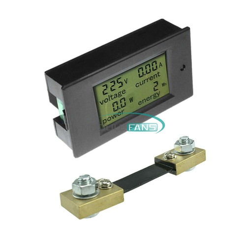 AC 80-260V/DC 6.5~100V 20A 50A 100A Panel Display Volt Amp Power Watt Meter LCD - Picture 41 of 41