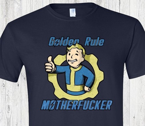 FallOut - Golden Rule MF'er - Vault Boy - Morbido - Spedizione veloce - Foto 6 di 11