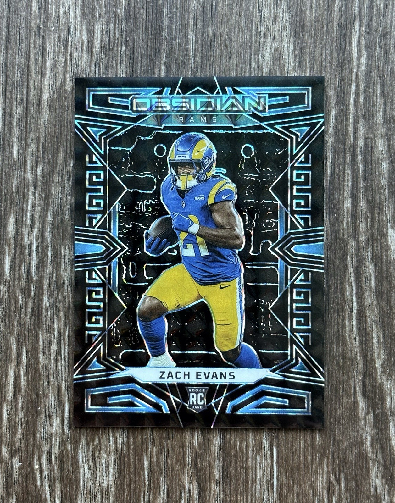 Zach Evans Panini Obsidian #157 Electric Etch Blue Finite 1/1