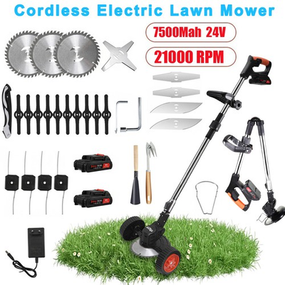#ad Cordless Electric Weed Lawn Eater Edger Yard Grass String Trimmer Cutter mower $57.99