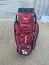 Datrek Oklahoma Sooner Golf Bag 14 Divider Red/White/Black w Cooler Pocket
