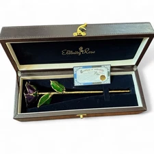 The Eternity Rose  Real Rose Flower Dipped in Pure 24K  Gold w/ Case COA and Box