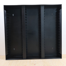 Alpha 60 Cassette Tape Wall Mount Storage Rack Case Holder Black Plastic USA