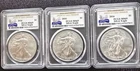 Lot of 3 2016 30th Anniversary Silver Eagle PCGS MS 69 Coins - Sequential Certs!
