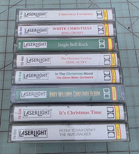 Lot Of 8 Vintage Laser Light Christmas Cassette Tapes - Used Very Good Cond