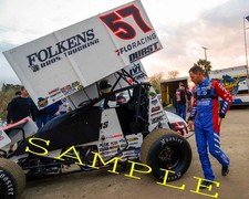 KYLE LARSON 57 FINLEY FARMS SPRINT CAR CLOSE UP SHOT 8X10 GLOSSY PHOTO 1E