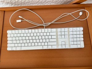 Apple A1048 Wired USB Keyboard - White - With Extender