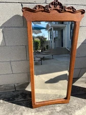 Antique Solid Oak Hall Mirror Early 1900’s