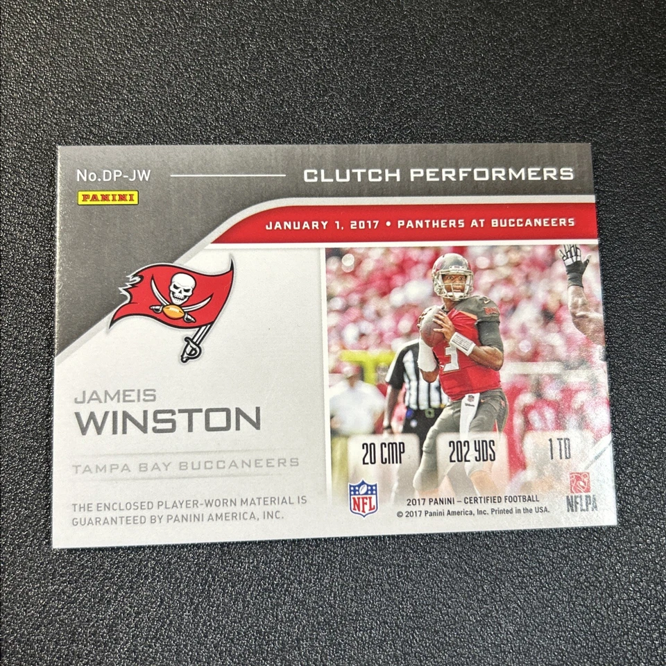 2017 Jameis Winston Buccaneers Player-Worn Patch 370/399 - Image 2 of 2