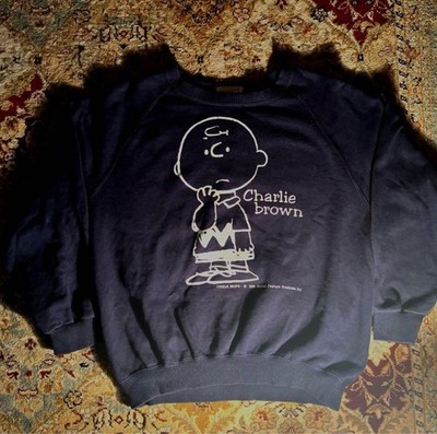 80s 90s Peanuts Sweatshirt Snoopy Charlie Brown size M From Japan Free Ship