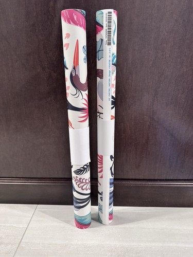 Spoonflower Peel & Stick Wallpaper Heron Plants Nature Tropical Flowers 24”x108”