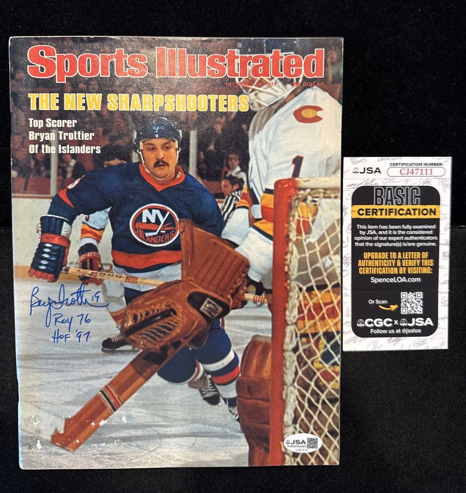 Bryan Trottier NY Islanders Signed Sports Illustrated ROY 76 HOF 97 12 ...