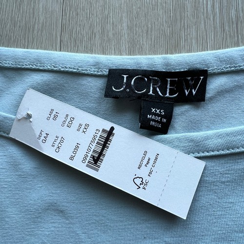 J Crew Pintuck Mixy Dress XXS Light Blue edgewater Sleeveless Pleated Detail - Picture 2 of 12