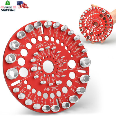 39 Nut and Bolt Thread Checker Standard Metric Bolt Size Identifier Circle Gauge
