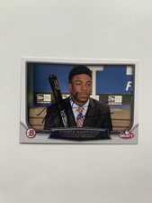 Monte Harrison Signed 2014 Bowman Draft Night Card Auto Brewers Autograph