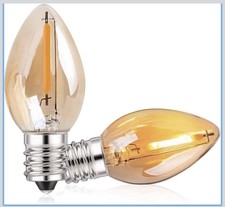 C7 LED Night Light Bulbs 0.5W, E12 Candelabra Base Candle Light Bulb Warm 2200K