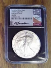 2023-W Burnished $1 Silver American Eagle NGC MS70 First Gaudioso (043)