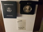 2001 AMERICAN SILVER EAGLE PROOF COIN W/ BOXES AND COA - WEST POINT MINT