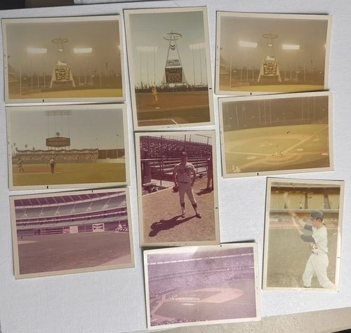 1970's Vintage Baseball Snapshot Photo Lot 9 Dodgers- Angels- Braves 3.25 x5" - product listing photo