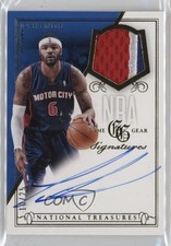 2013 National Treasures NBA Game Gear Signatures Prime 10/25 Josh Smith Auto 7xr