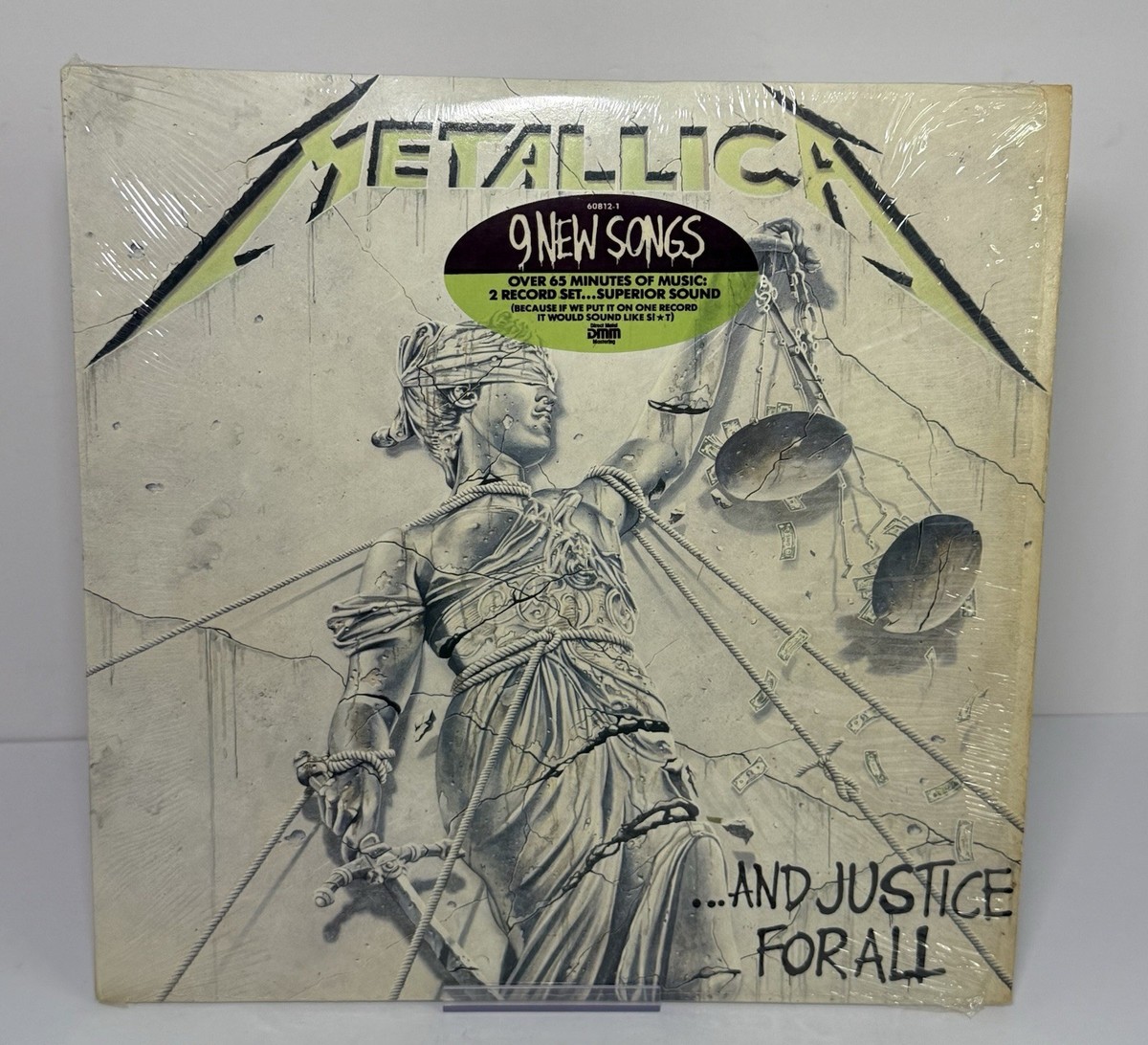 Metallica And Justice For All 2 LP Vinyl 1988 Release W