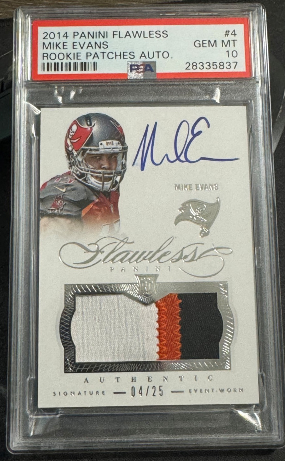 Mike Evans Panini Flawless Auto Rookie Patch Auto 2014 /25 RC PSA 10 *POP 2*