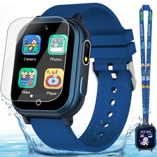 Kids Smart Watch Gift for Boys Ages 3-12, IP67 Waterproof, 1.54 inches, Blue