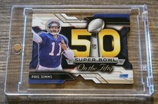 Phil Simms 🏈 Rare Chrome Micro Mini Investment Card  Non Auto Topps Giants 