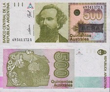 ARGENTINA - 500 Australes 1990 FDS - UNC