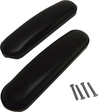 Universal Desk Length 9-1/8" Wheelchair Arm Black Vinyl With Base