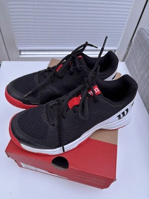 Wilson Tennisschuhe Juniors Rush Pro JR L (Schwarz/Weiß/Rot) Gr. 35 2/3 Sneaker 