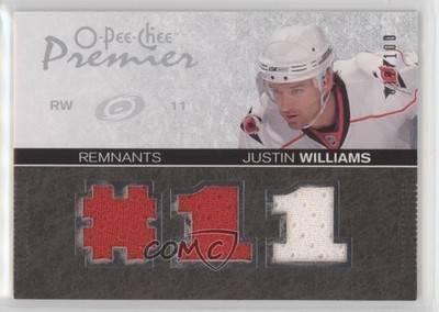 2007-08 O-Pee-Chee Premier Remnants Triples 12/100 Justin Williams #PR-JW 1e15