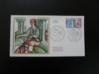 FDC France 1983 cycling Velocipede history of bicycle (5)