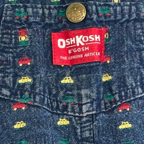 Vintage Oshkosh B’Gosh Cars Denim Traffic Lights Shorts Overalls USA Made 4T - Picture 4 of 7