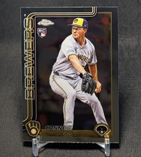 Connor Thomas Rookie RC 2025 Topps Update Chrome Series Card #USC192 Brewers. rookie card picture