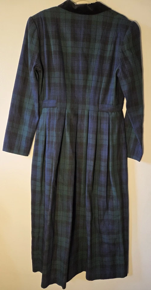 Cynthia Howie 连衣裙 尺寸 6 按钮 前打褶 Maxi Academia Collegiate 霍格沃茨 — 第 3/4 张图片