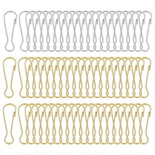 Lanyard Hooks, 60 Pcs 50x15.7x3.4mm Stainless Steel 304 Hook, Gold Silver
