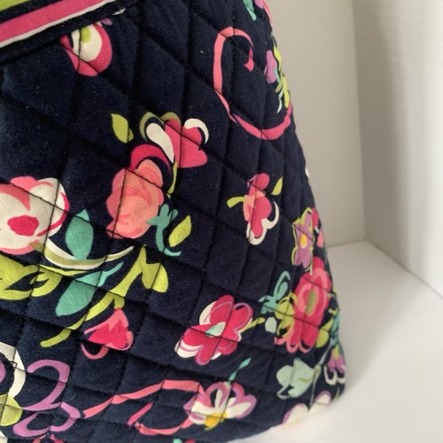 Vera Bradley Tote/Bag Ribbon Pattern Pink Lining Snap Close - Imagen 5 de 13