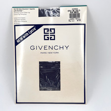 Givenchy Control Top Pantyhose Body Gleamers Size D Blue Dahlia Shimmery Sheer