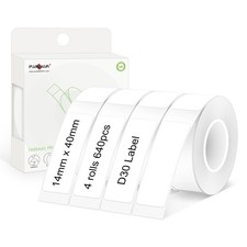 14 X 40mm 0.55"x1.57" Tear-Resistant Thermal Label, 4 Rolls 640pcs OEM Labe...