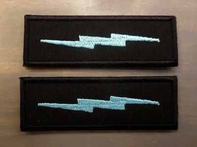 INFRARED GROUP WHITE PHOS BAJA BLUE EMBROIDERED BOLT STRIP PATCH VANS DEFCON TAB