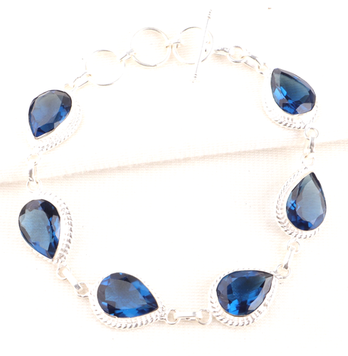 Bracelet fin en argent avec ambre