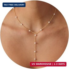 Pearl Necklace for Women- 14K Gold-plated/White Gold-plated Dainty Pearl Necklac