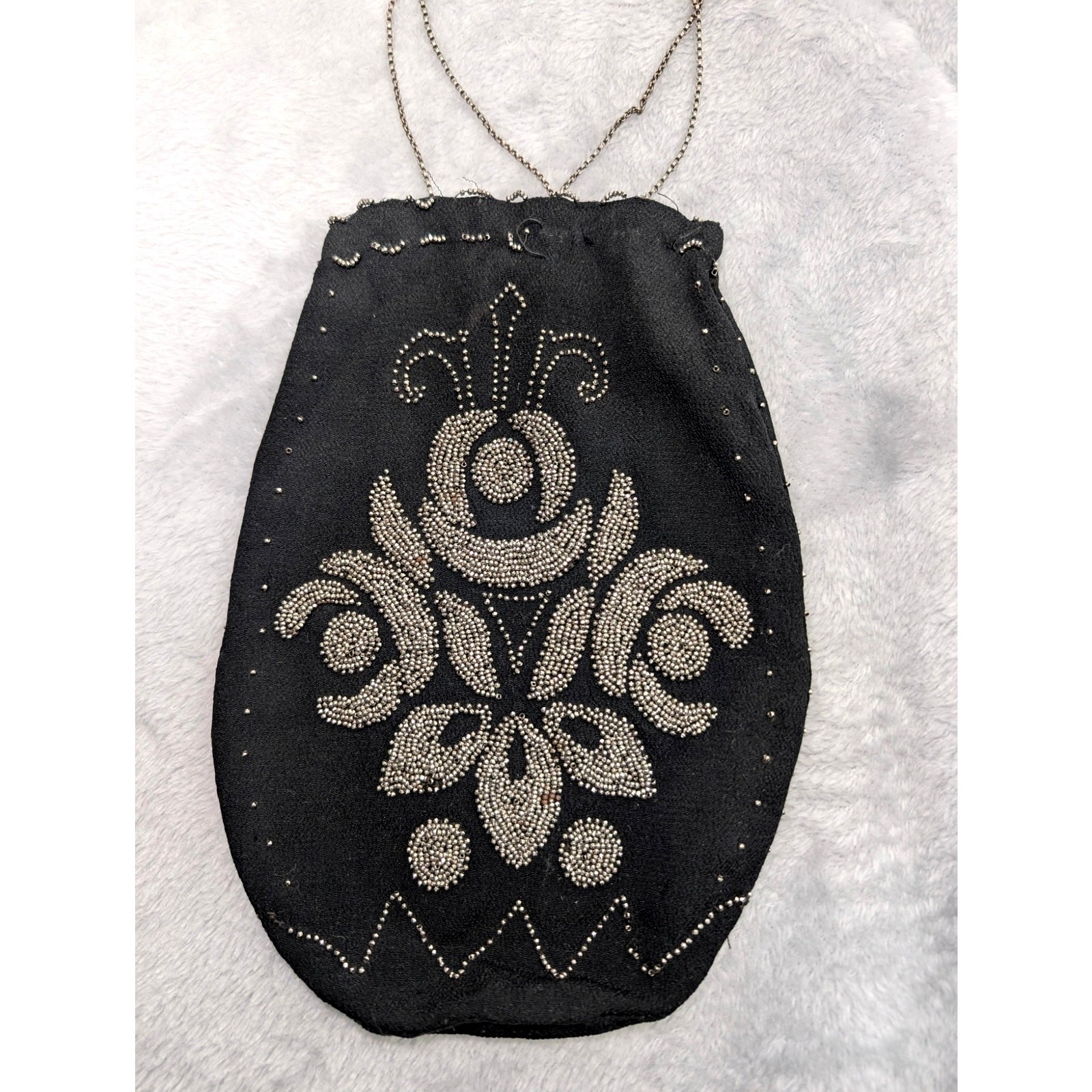 Antique Beaded Flapper Hand Purse - image 1