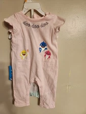 NWT Baby Shark Infant Girl's Romper Set (2) one piece outfits Size 6 months