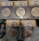 Lot of 5 1922D Silver Peace Dollars...MS60 Details. 3.867 Troy oz of Silver!!!