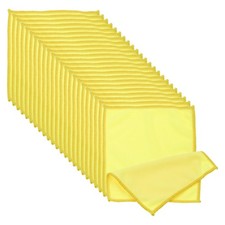 24 Pcs 5.91" x 5.91" Glasses Cleaning Cloth Microfiber Eyeglasses Cloth Yellow