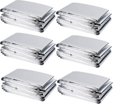 6 Pack Large High Silver Reflective Mylar Film, 83X 63 In, High Reflectivity, Ke