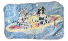 VTG Looney Tunes Baby Bugs Bunny Tweety Sylvester Outer Space Throw Blanket A